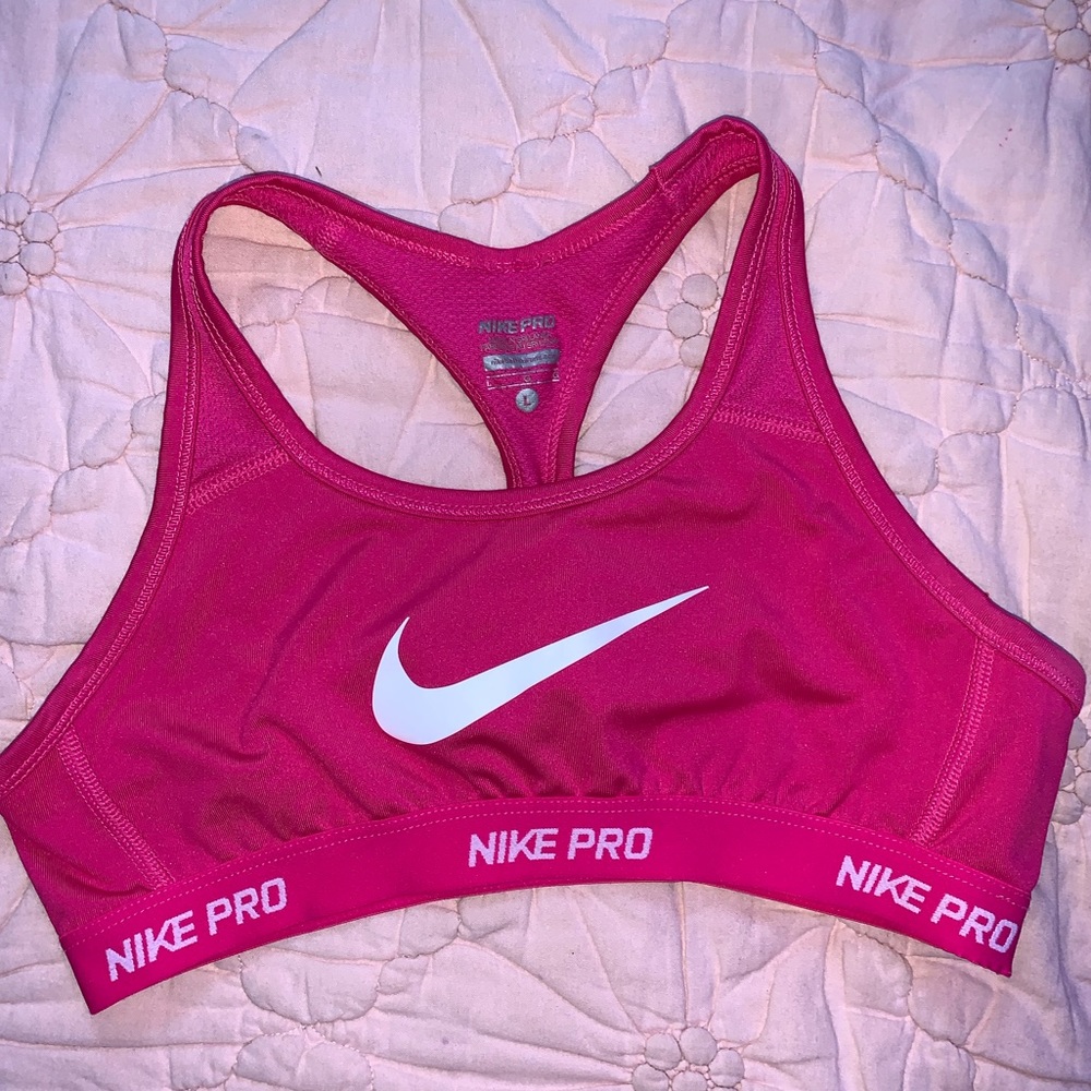Pink Nike Pro Sports bra